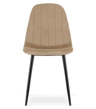 Krzesło PADVA - aksamit brąz / nogi czarne x 1