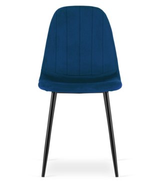 Krzesło PADVA - aksamit granat / nogi czarne x 1
