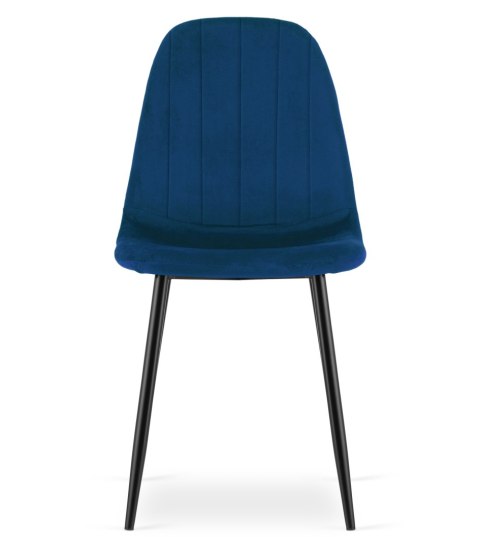 Krzesło PADVA - aksamit granat / nogi czarne x 1