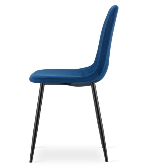 Krzesło PADVA - aksamit granat / nogi czarne x 1