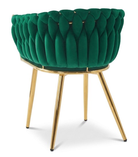 Krzesło ORION - aksamit zieleń / nogi złote x 2