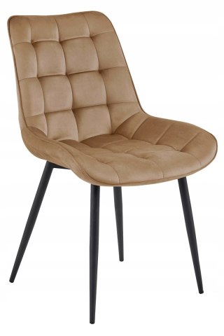 Krzesło BERA - aksamit brąz / nogi czarne x 1