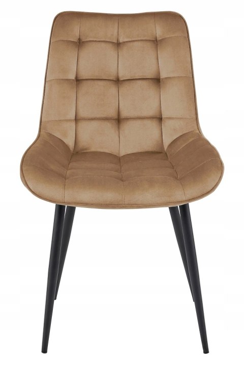 Krzesło BERA - aksamit brąz / nogi czarne x 1