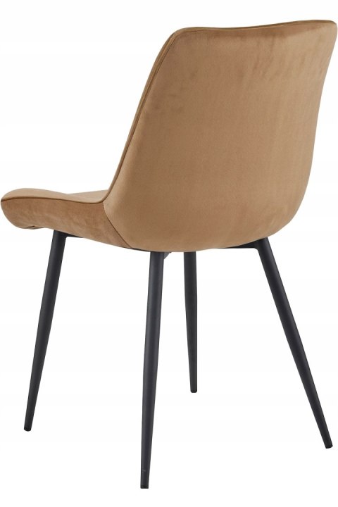 Krzesło BERA - aksamit brąz / nogi czarne x 1