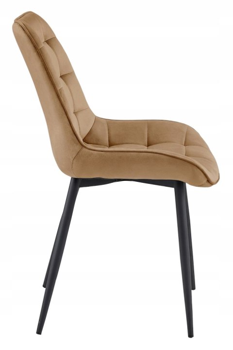 Krzesło BERA - aksamit brąz / nogi czarne x 1