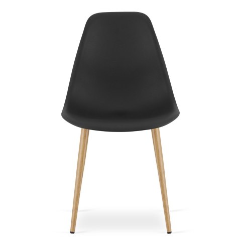 Zestaw Stół ADRIA 120cm x 80cm - biały + 4 krzesła WAT czarne / nogi naturalne