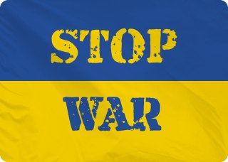 TABLICZKA STOP WAR - 20x28 cm