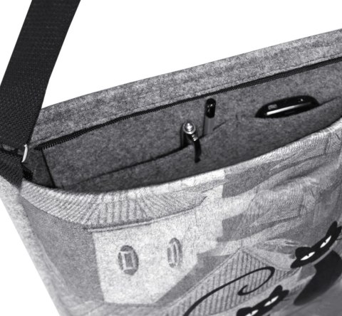 Torba filcowa FUNKY Czarne Koty