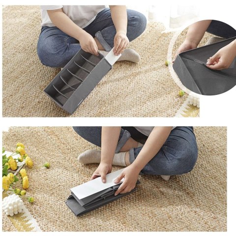 Organizer na bieliznę szary 4 sztuki