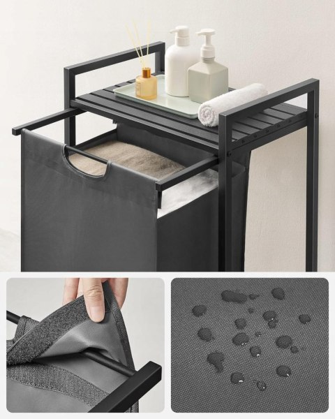 Kosz na pranie z półką