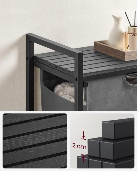 Kosz na pranie z półką