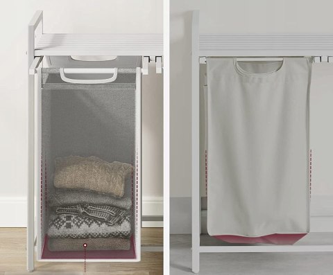 Kosz na pranie, szafka łazienkowa