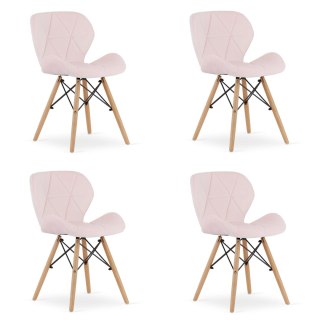 Krzesło LAGO Aksamit - róż x 4