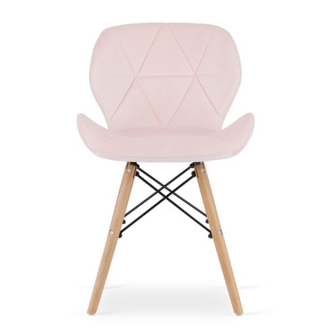 Krzesło LAGO Aksamit - róż x 4