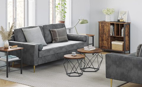 Stolik kawowy 2szt dąb postarzany loft